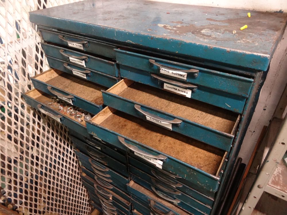 Set of 52 draw steel cabinet with various contents (as per photos ...